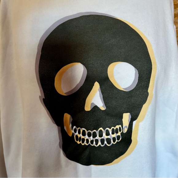 OVERSIZED white Wildfox skull sweatshirt XL - Picture 3 of 12